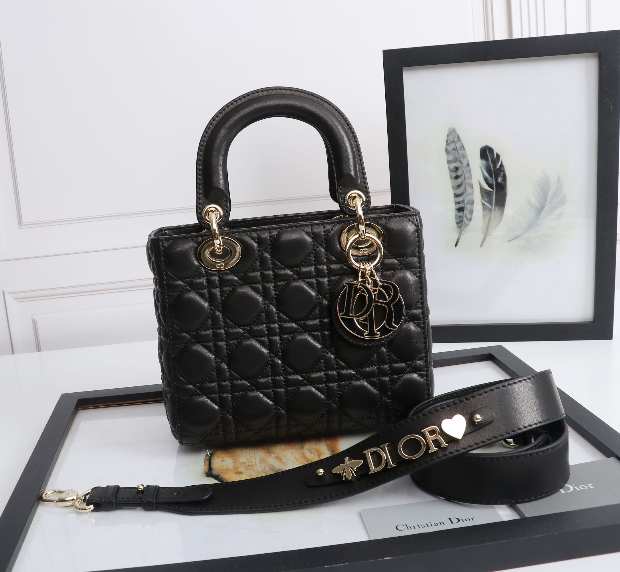 Small Lady Dior My ABCDior Bag Black Cannage Lambskin